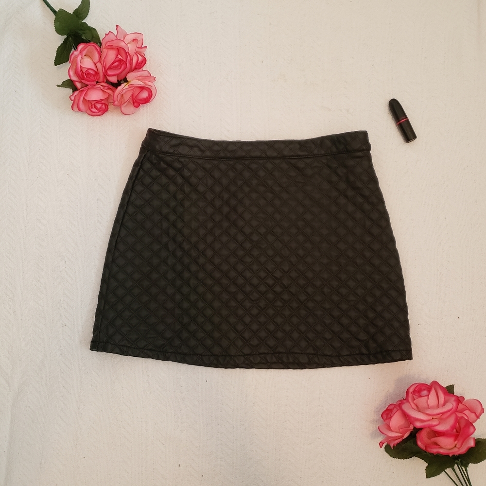 Faux Leather Mini Skirt